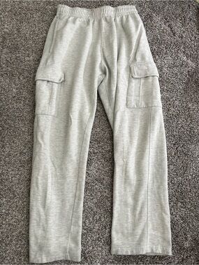 Tec One Light Gray Cargo Straight Leg Sweatpants